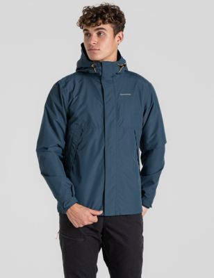 Craghoppers Mens Hooded Waterproof Jacket - XL - Blue, Blue,Black