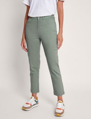 Monsoon Women's Slim Fit Cropped Jeans - 22 - Khaki, Khaki