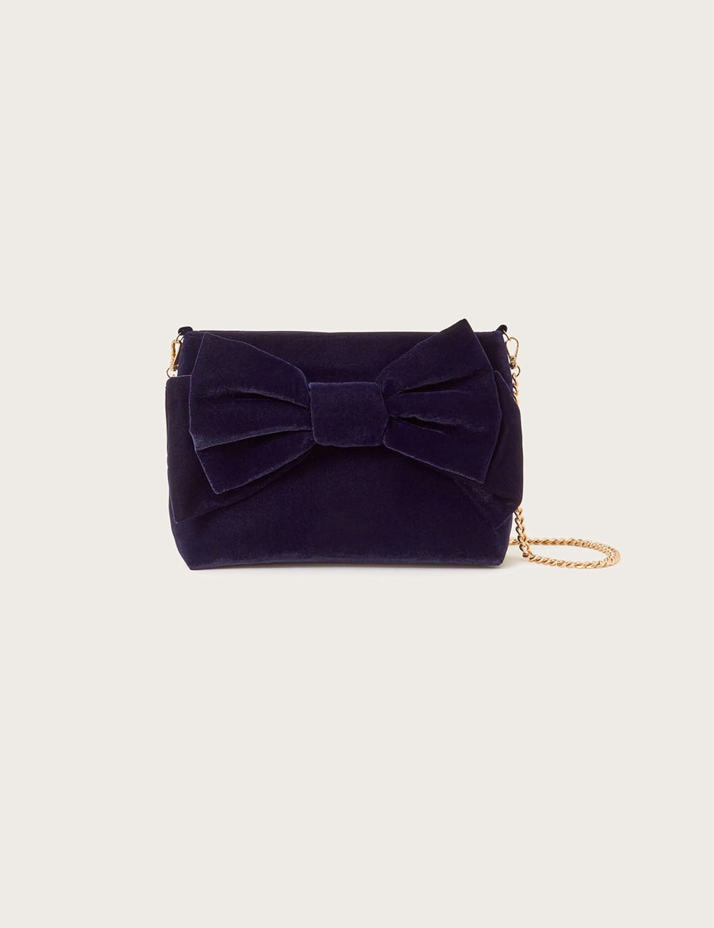 Velvet Bow Chain Strap Clutch Bag image 1