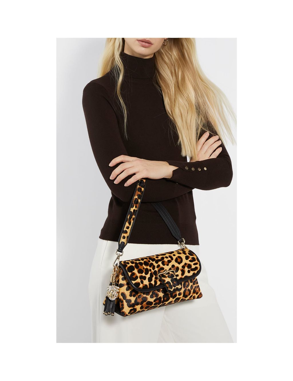 Leopard Print Pillow Shoulder Bag