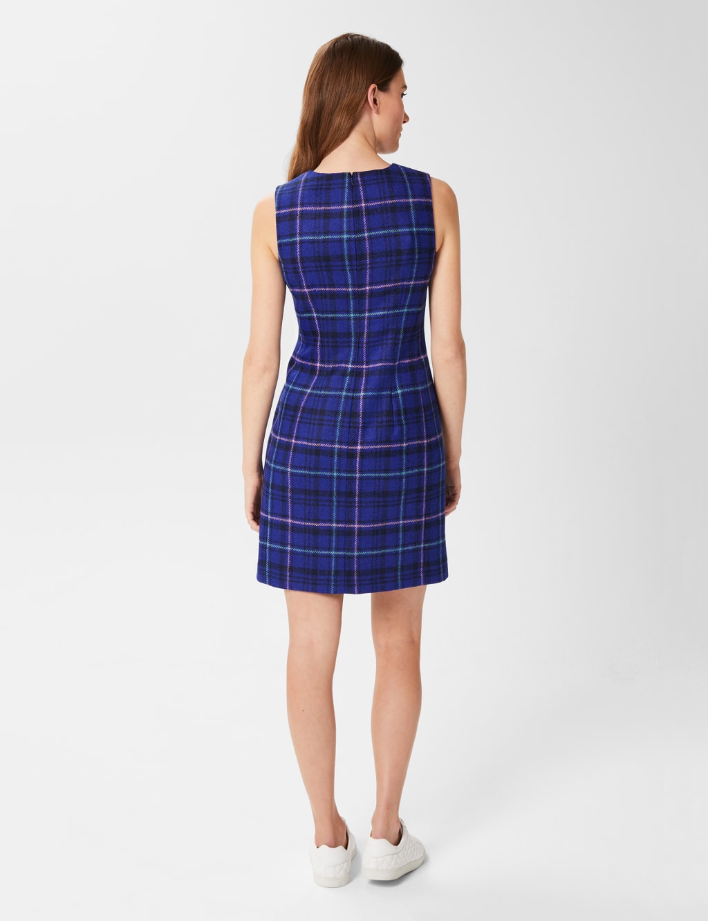 Pure Wool Checked Mini Shift Dress image 2