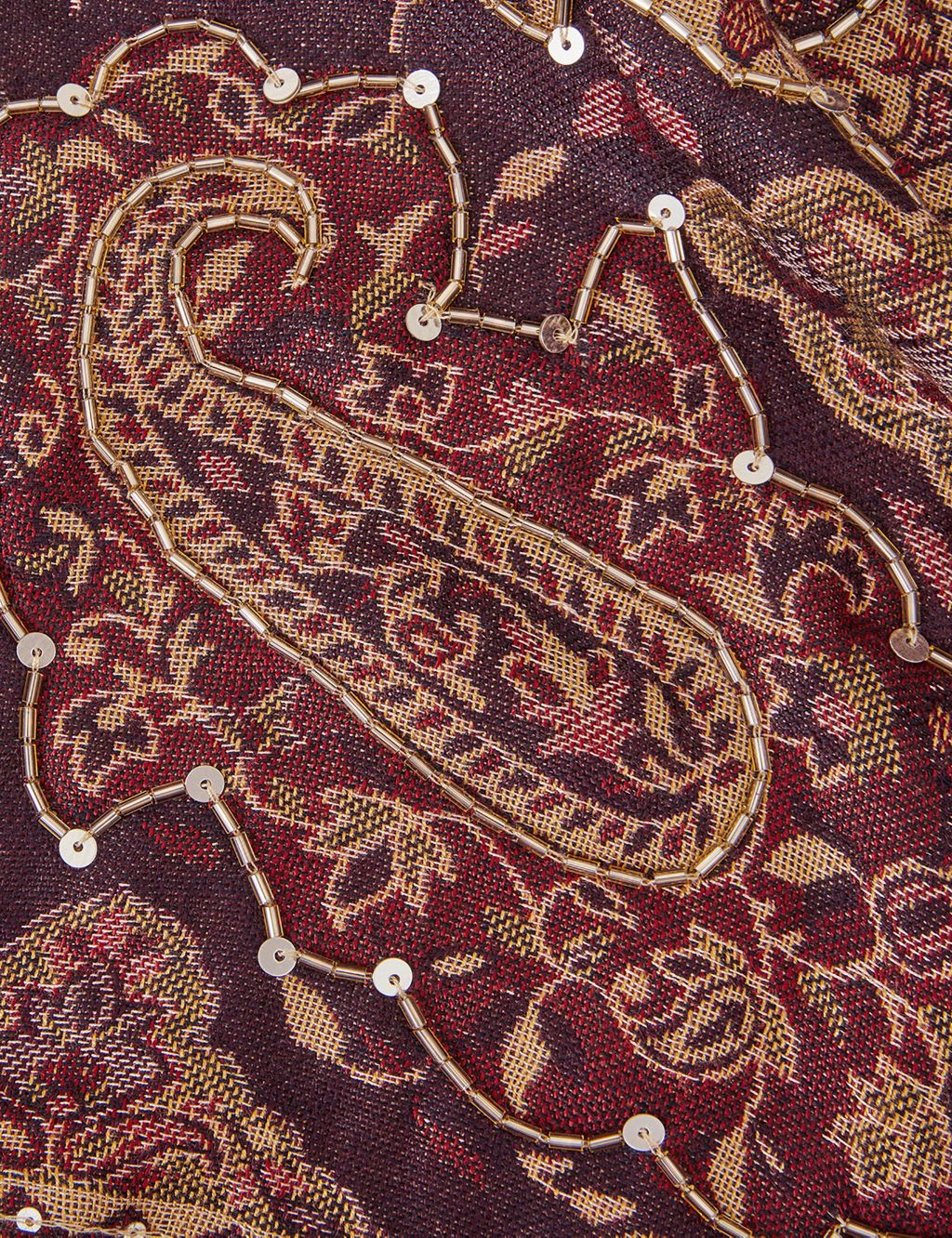 Woven Paisley Sequin Shawl image 2