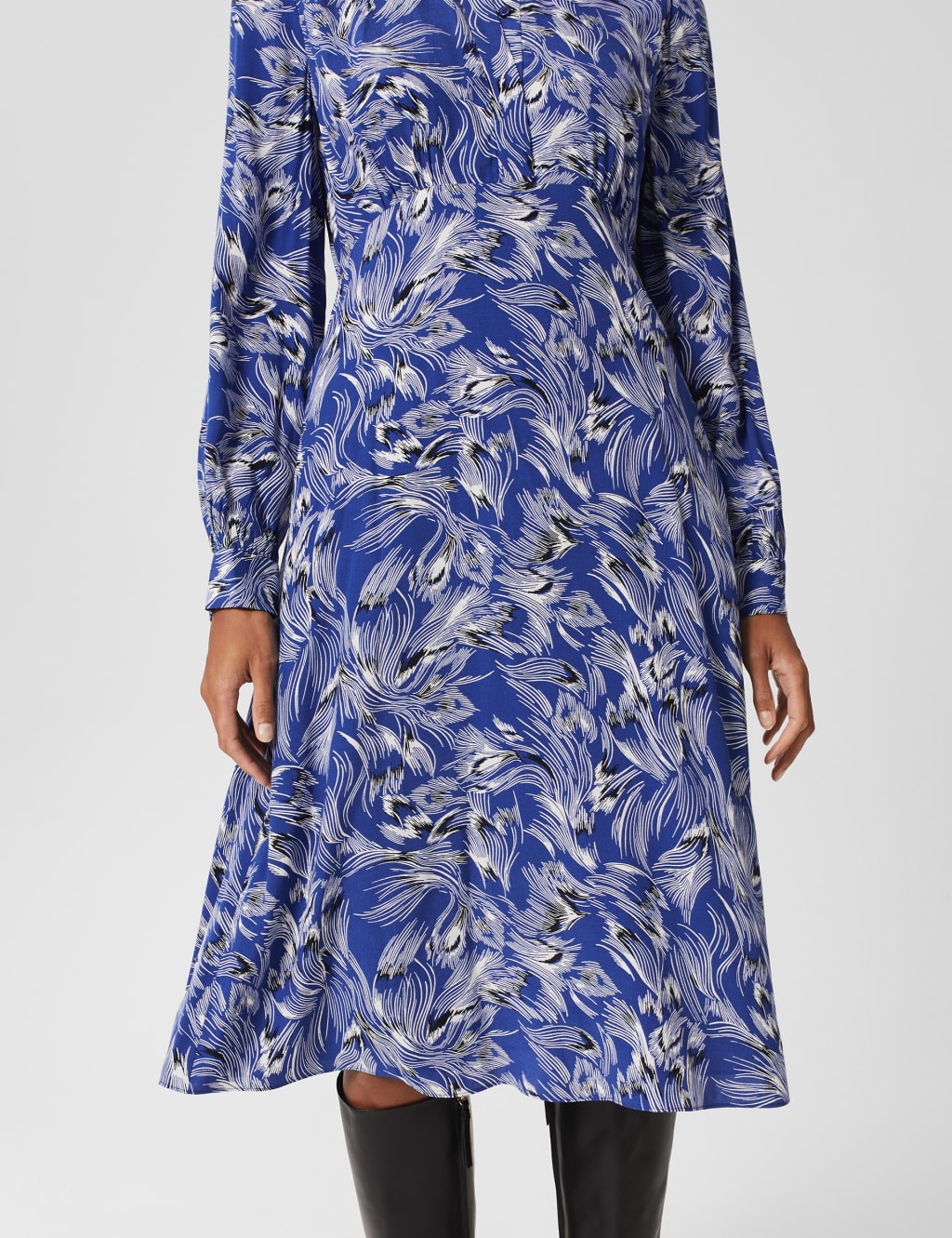 Printed Knee Length Shirt Dress image 3