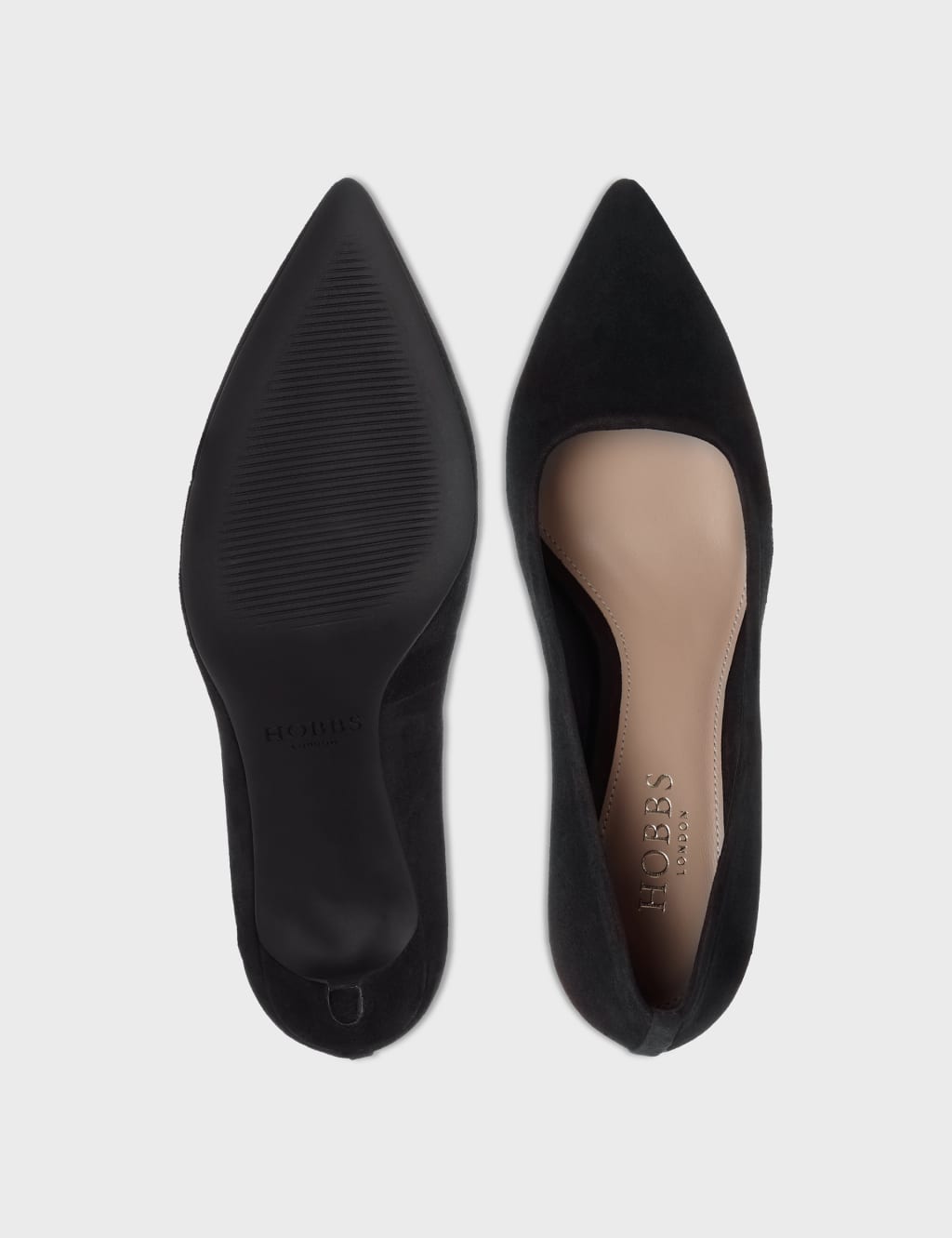 Leather Kitten Heel Pointed Court Shoes image 4