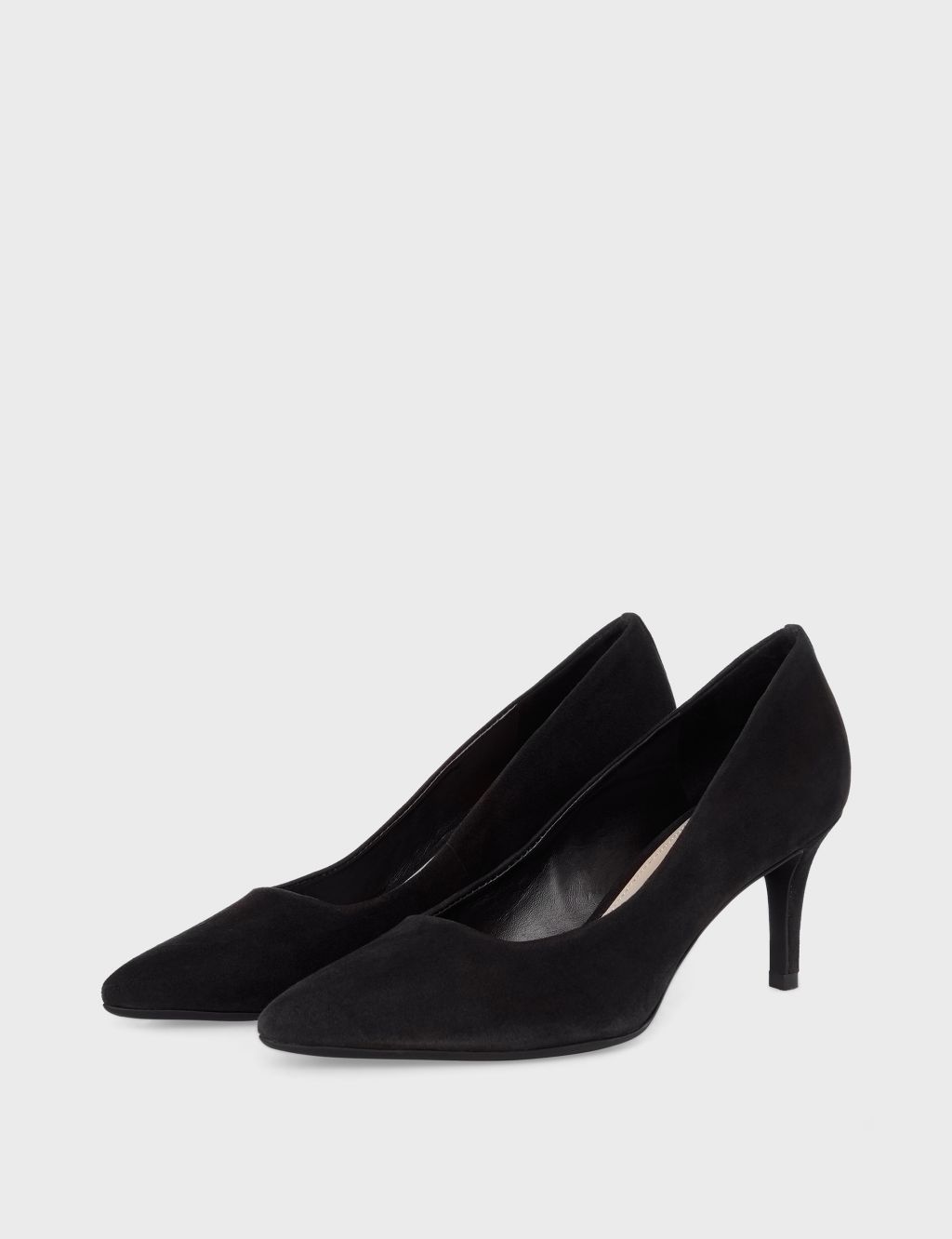 Leather Kitten Heel Pointed Court Shoes image 2
