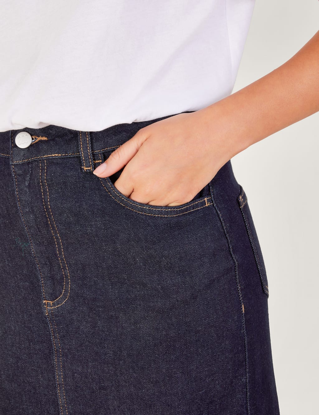 Denim Maxi Skirt image 5