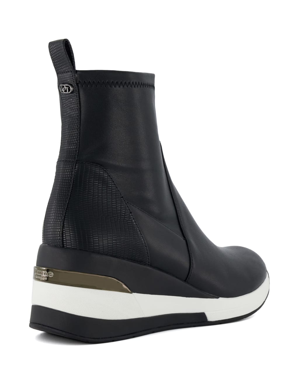 Leather Wedge Platform High Top Trainers image 5