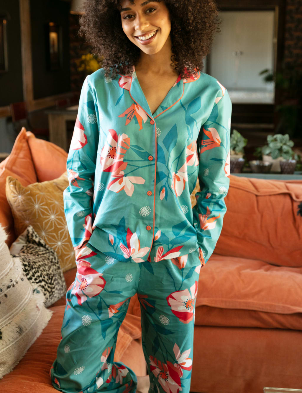 Cotton Modal Floral Print Pyjama Bottoms image 3