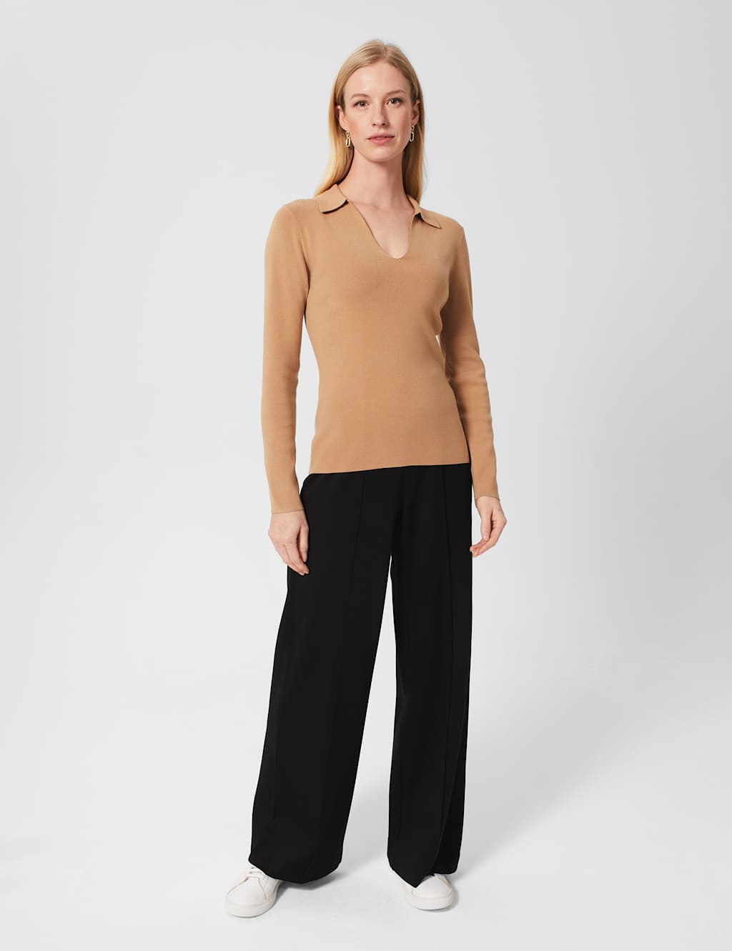 V-Neck Collared Jumper image 2