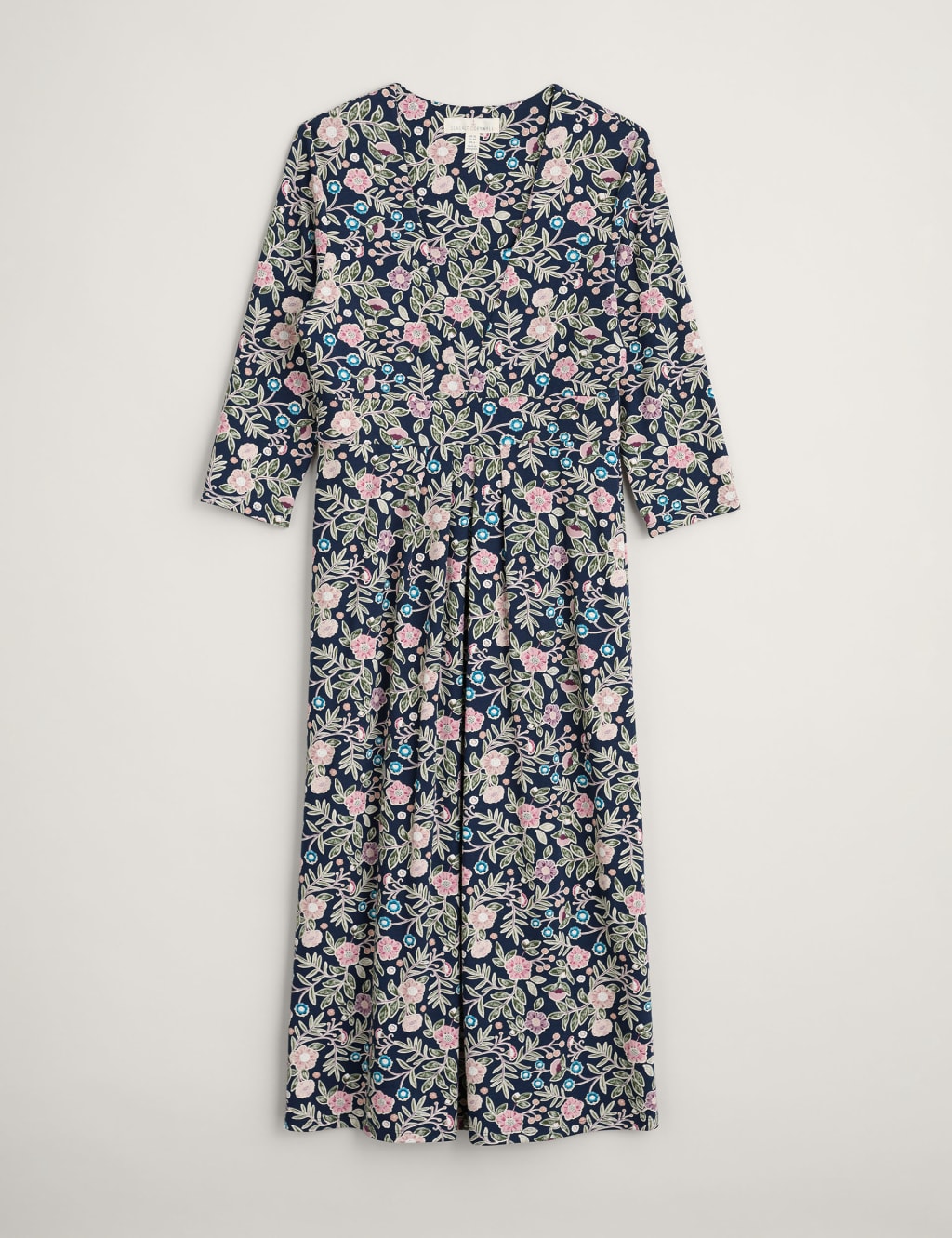 Floral V-Neck Midi Waisted Dress image 2
