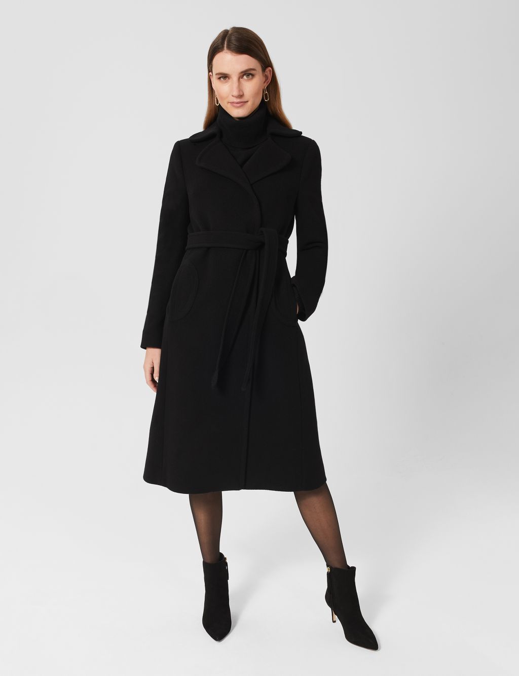 Wool Rich Belted Wrap Coat image 1