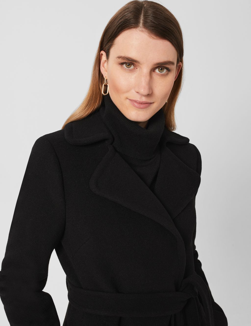 Wool Rich Belted Wrap Coat image 2