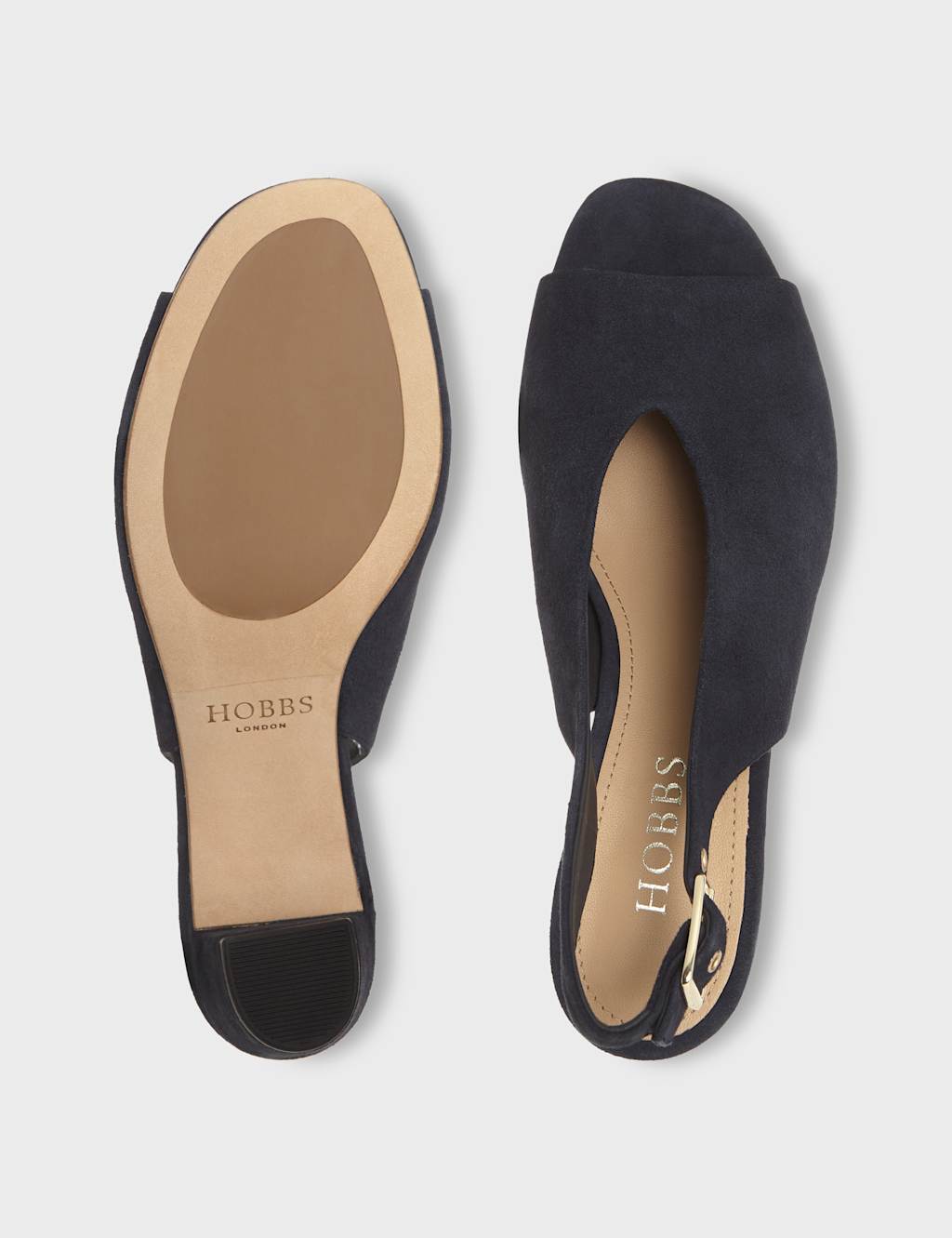Suede Block Heel Slingback Sandals image 4