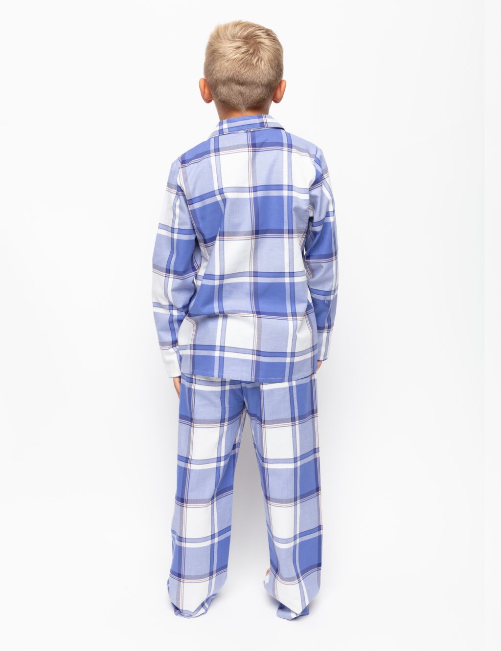 Pure Cotton Checked Pyjamas (2-13 Yrs) image 2