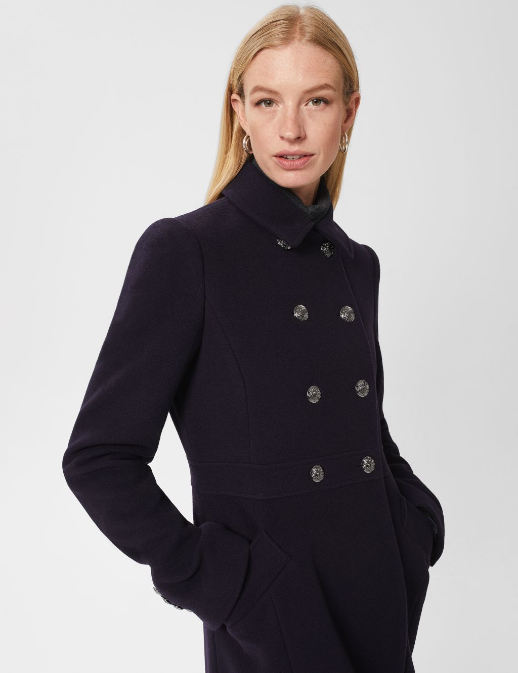 Wool Rich Double Breasted Wrap Coat image 3