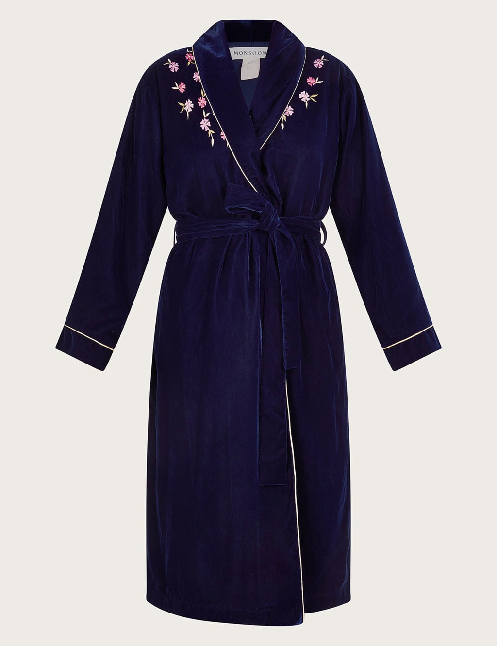 Velvet Peacock Embroidered Robe image 2
