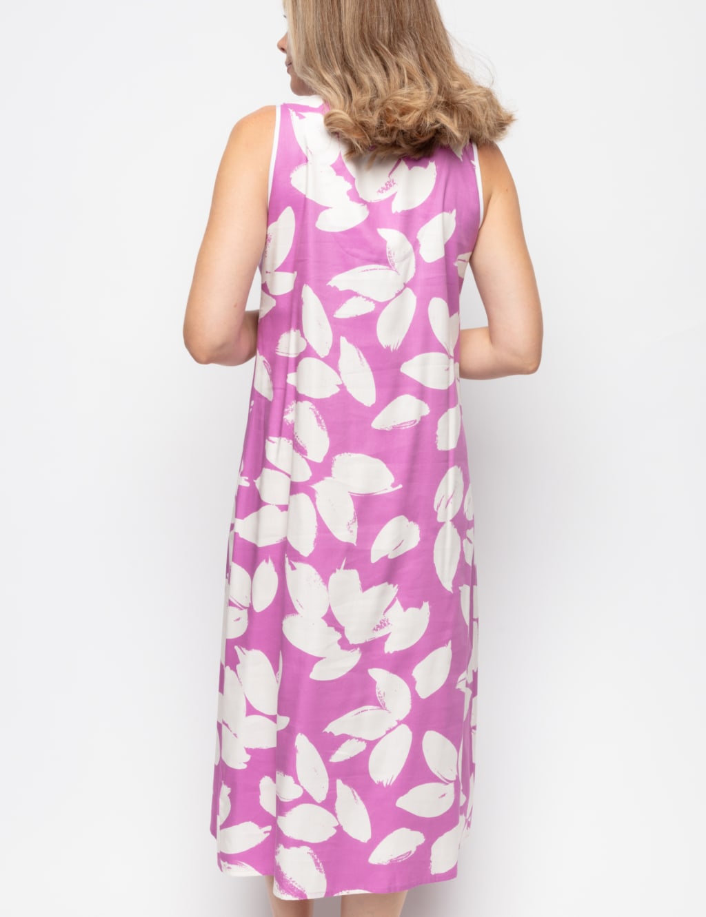 Cotton Modal Petal Print Long Nightdress image 2