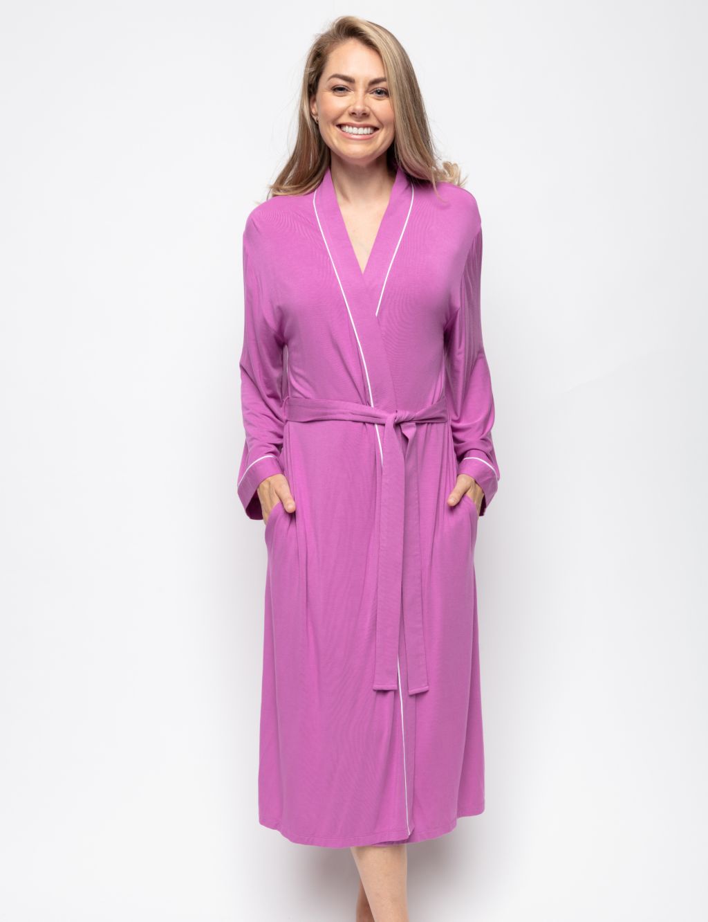 Supersoft Modal Rich Long Dressing Gown image 1