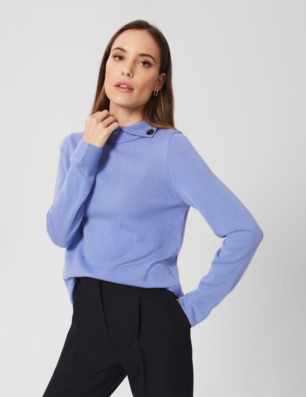 Merino Wool Rich High Neck Jumper image 1