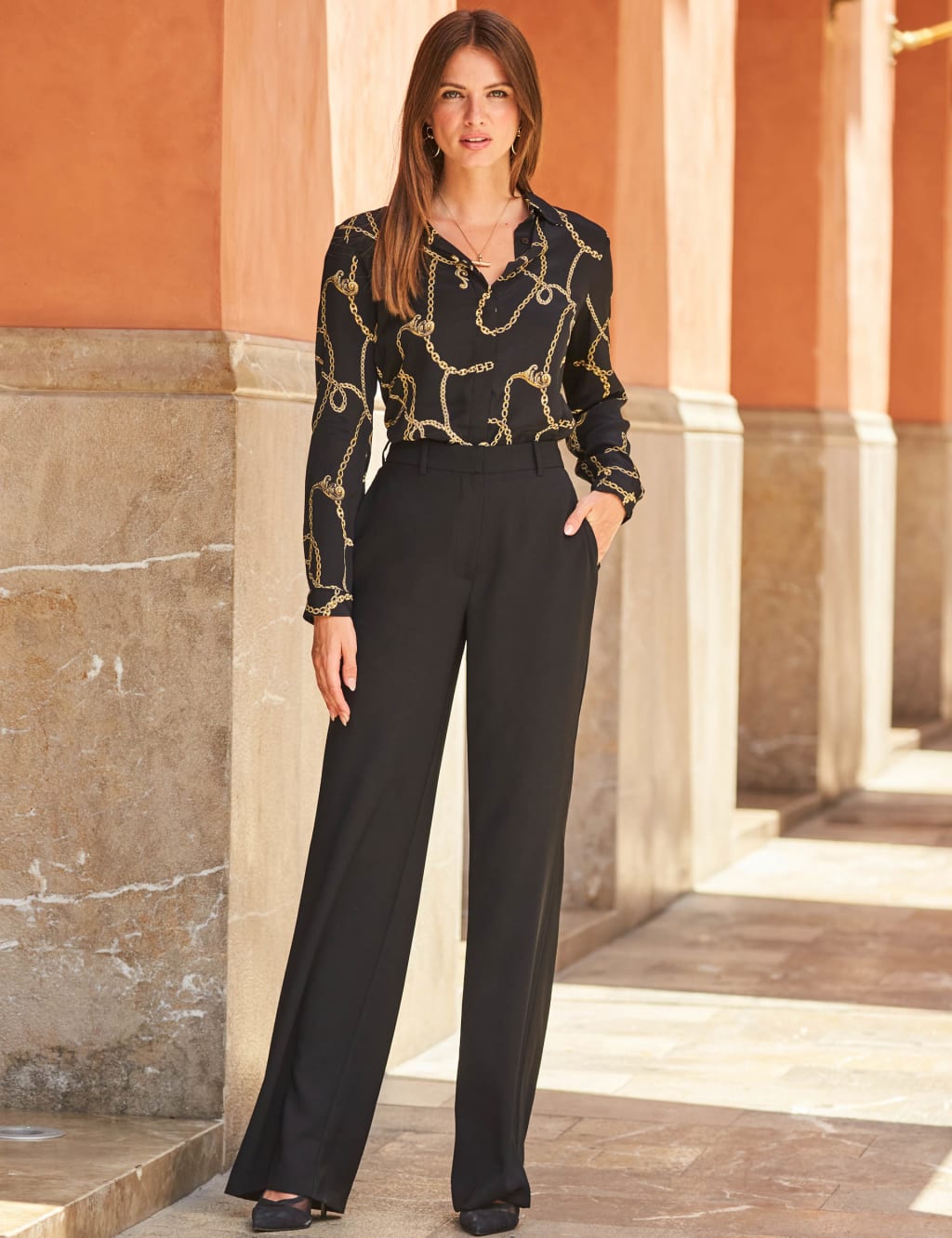 Chain Print Collared Shirt image 4
