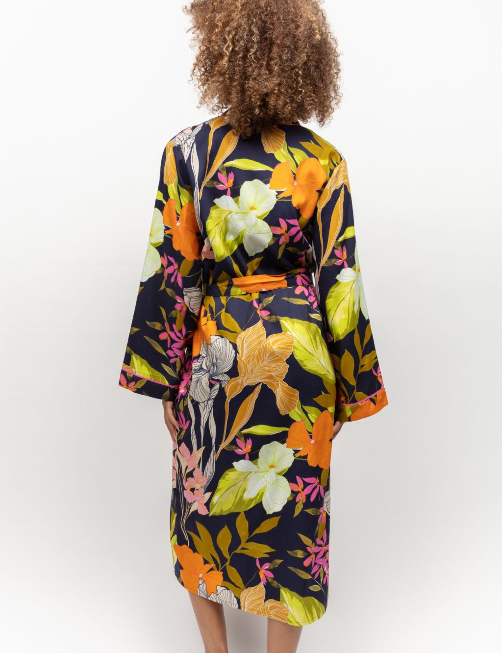 Cotton Modal Floral Dressing Gown image 4