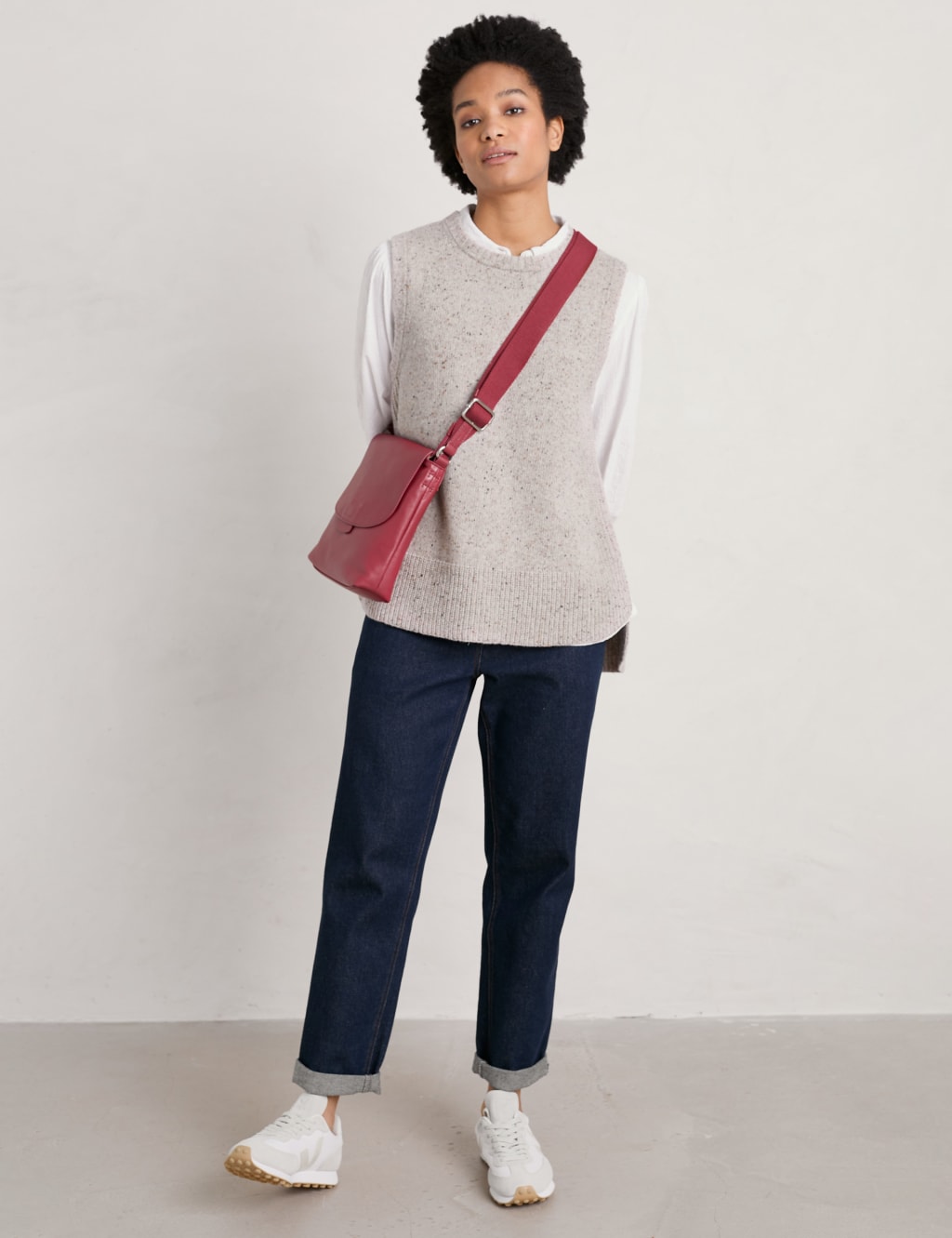 Wool Rich Crew Neck Knitted Vest image 3