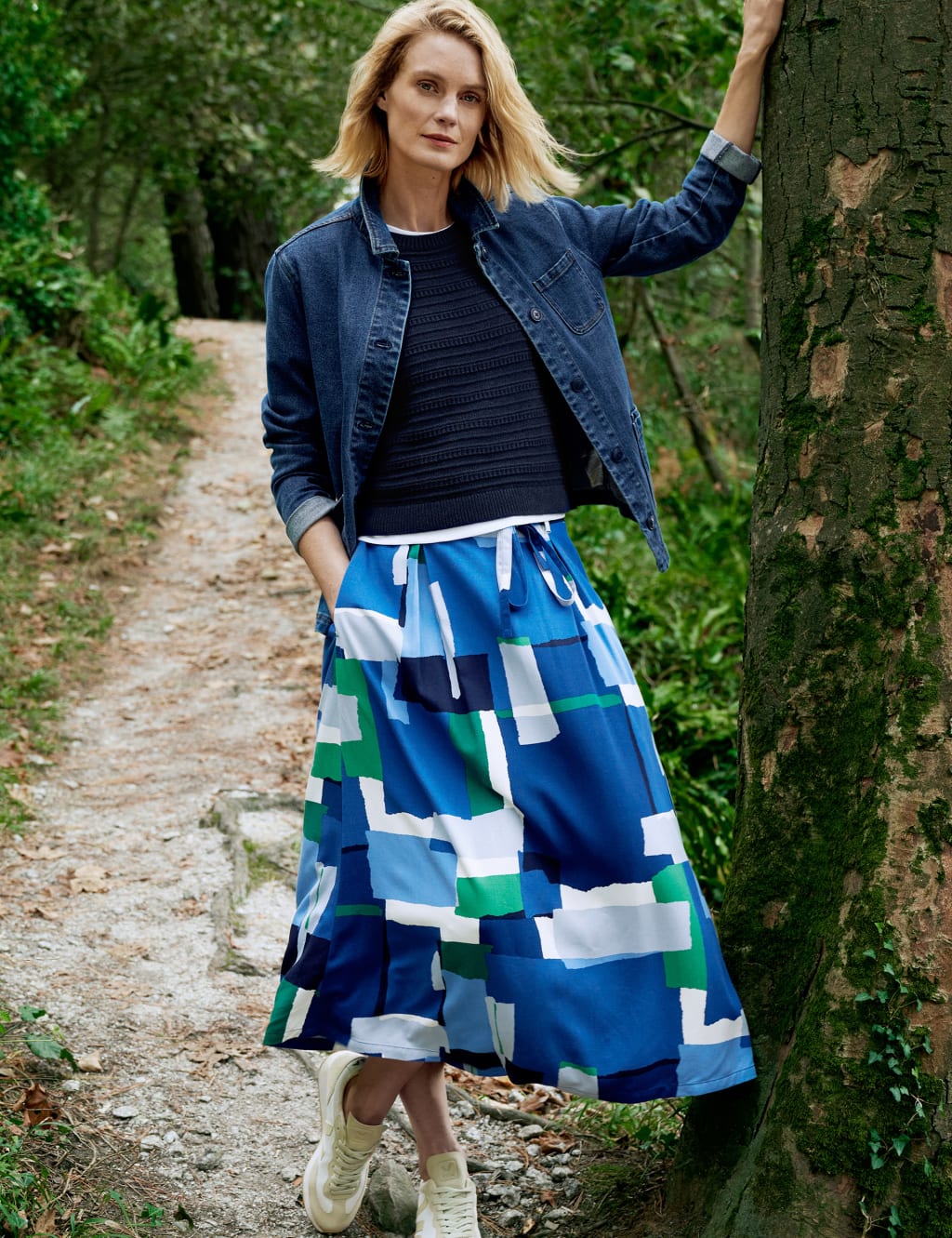 MUN-MNS6039 SKY BLUE SABLE SKIRT