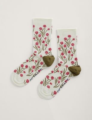 Seasalt Cornwall Womens Patterned Ankle Socks - Natural Mix, Natural Mix
