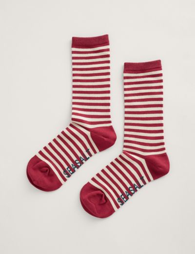 Striped Ankle High Socks
