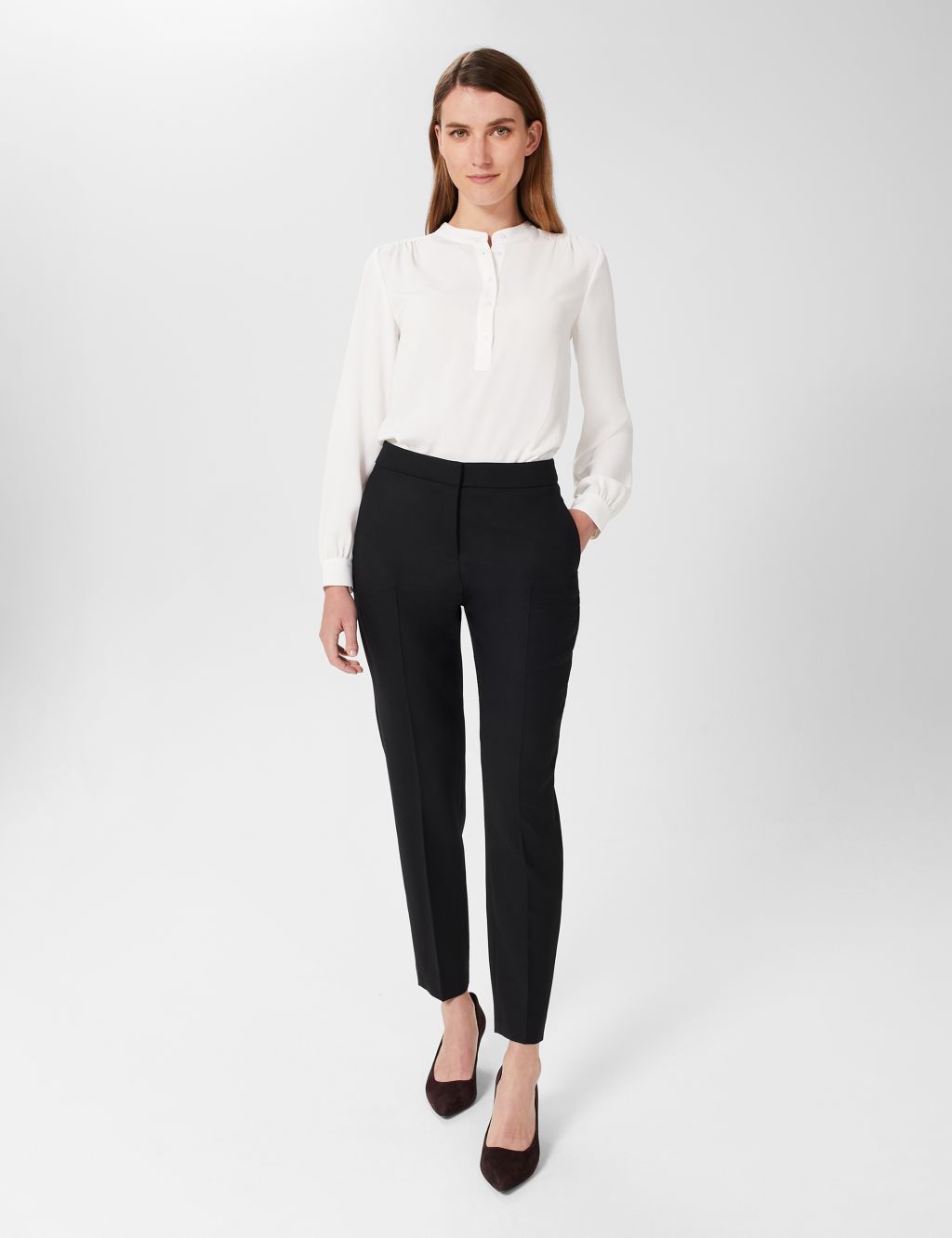 Wool Blend Tapered Trousers image 1