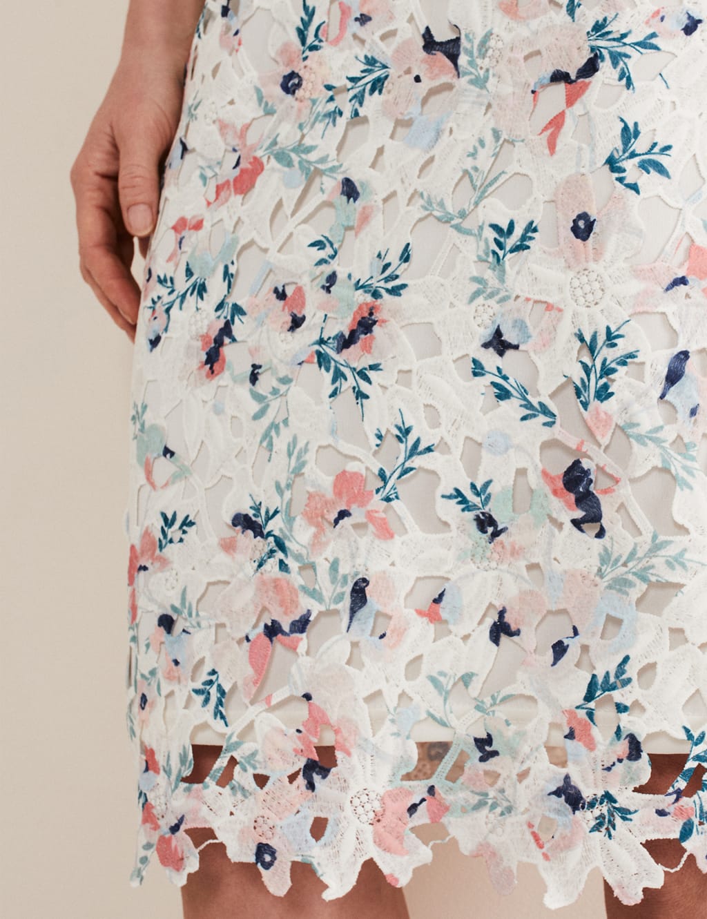 Floral Lace Knee Length Tea Dress image 3