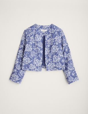 Pure Linen Floral Jacket