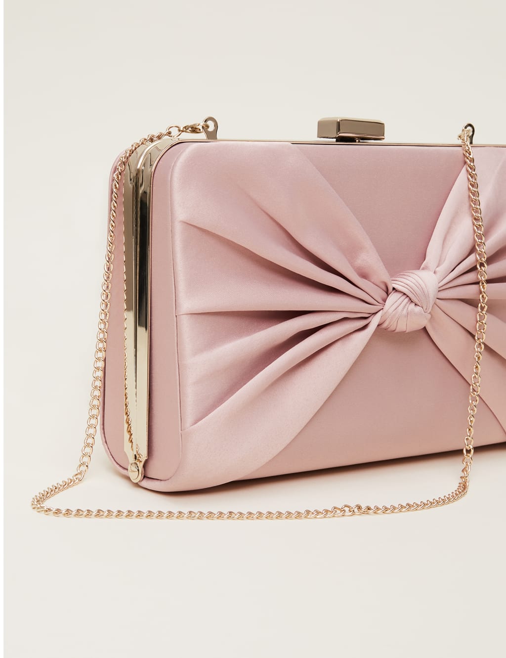 Satin Chain Strap Clutch Bag image 4
