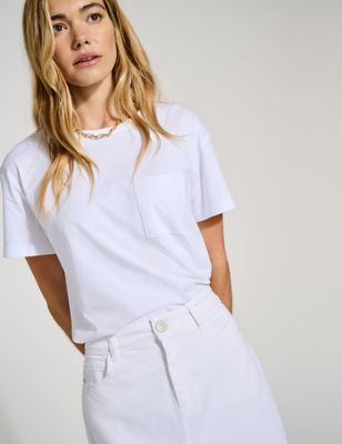 Baukjen Women's Pure Cotton T-Shirt - 10 - White, White