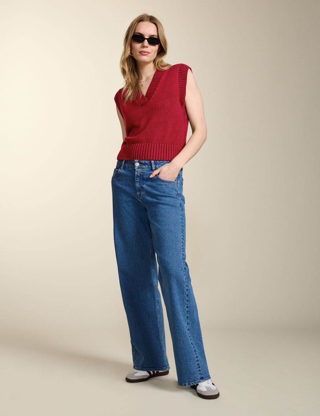 High Waisted Slouchy Wide Leg Jeans