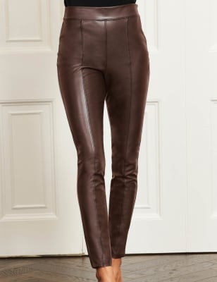 leather jeans women