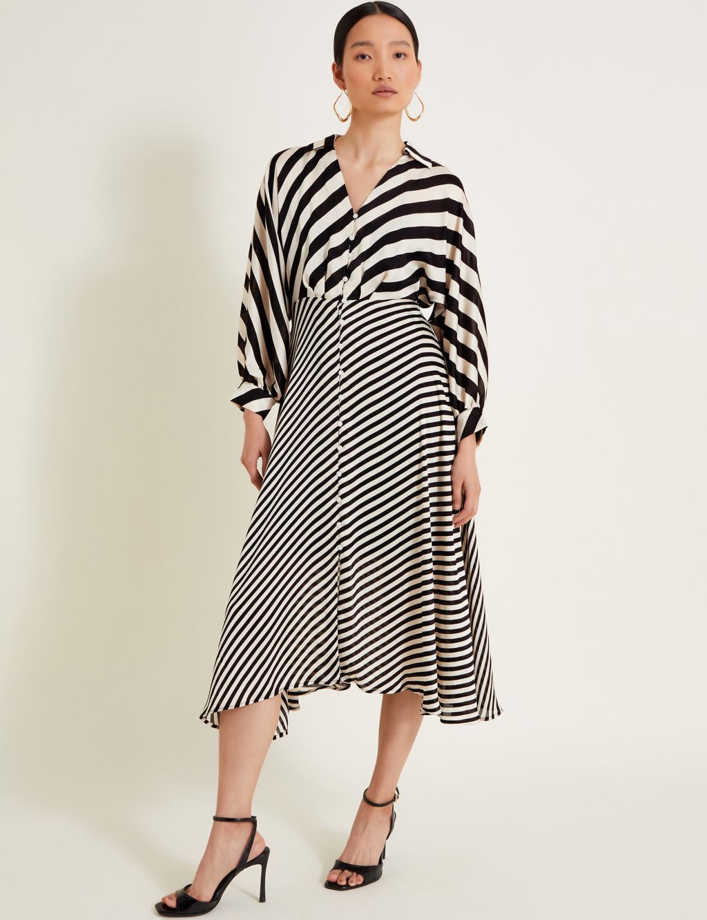 Striped Midi Shirt Dress