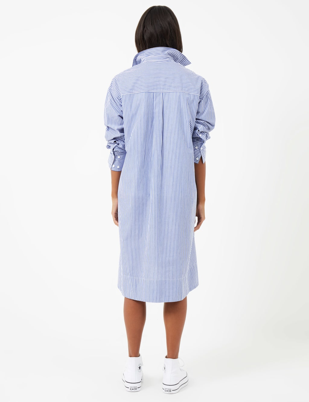 Pure Cotton Striped Knee Length Shirt Dress image 2