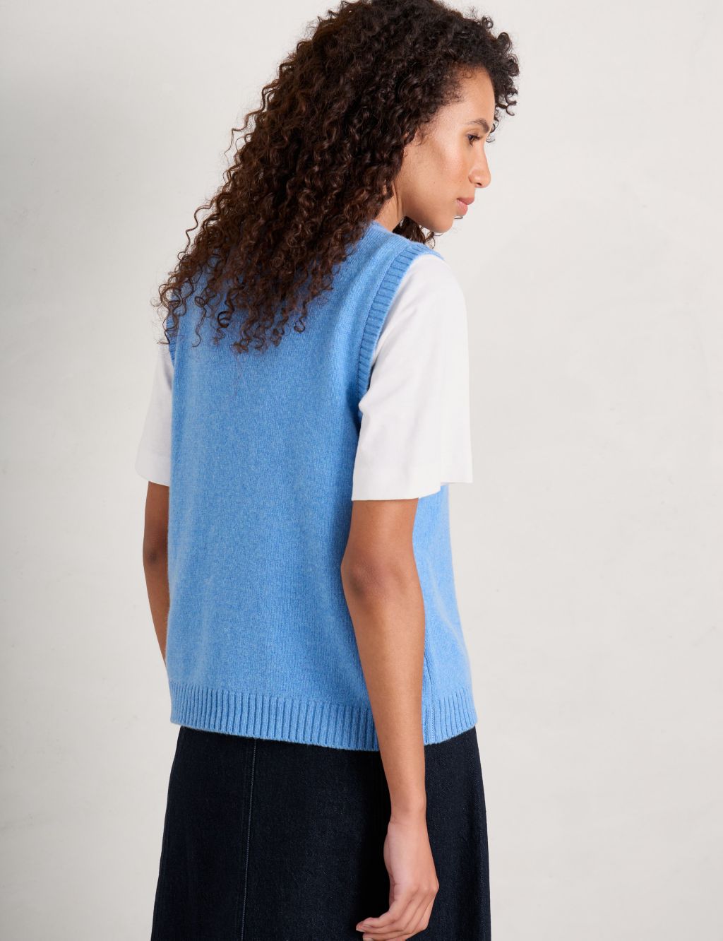 Merino Wool Rich Knitted Vest image 4