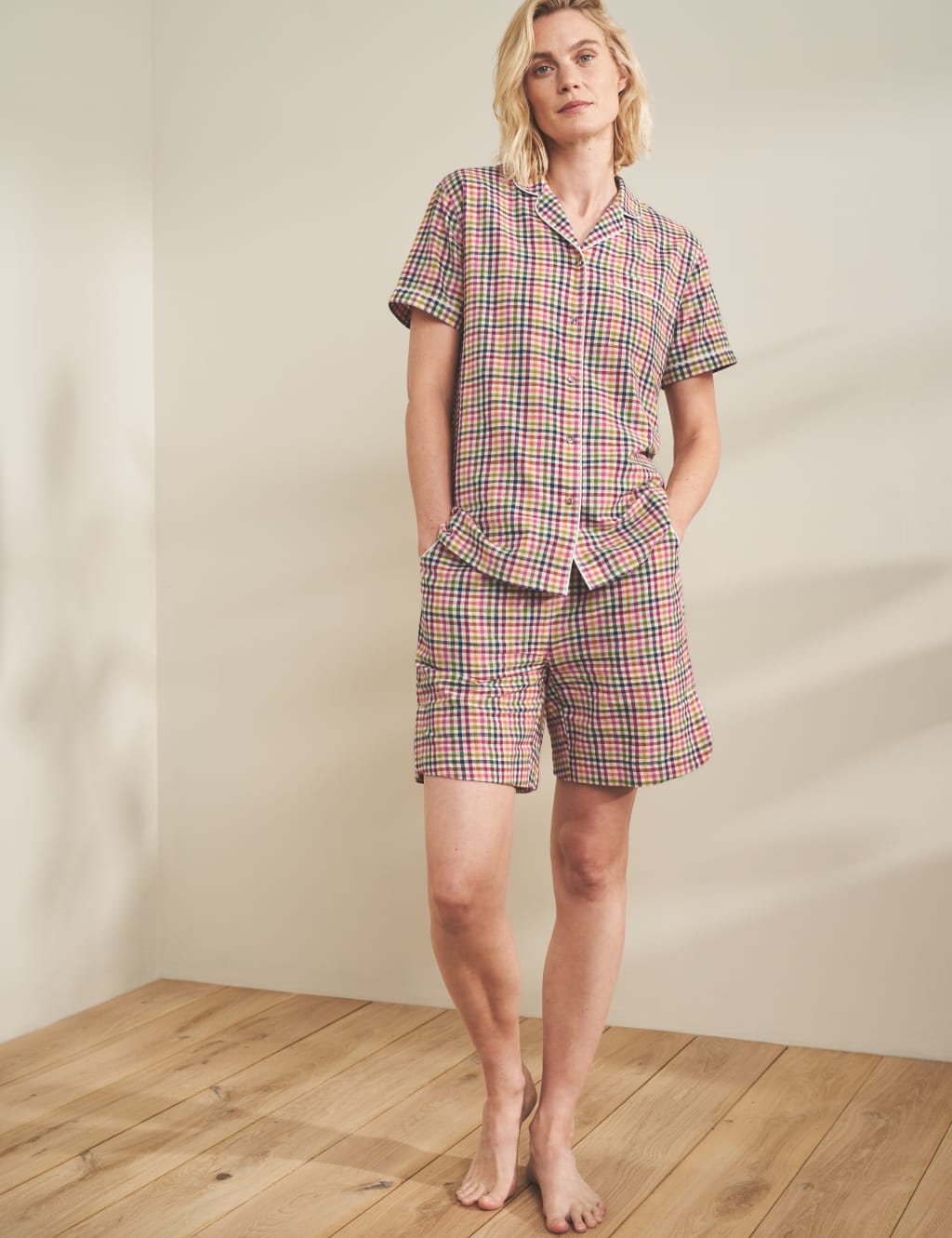 Pure Cotton Checked Pyjama Set