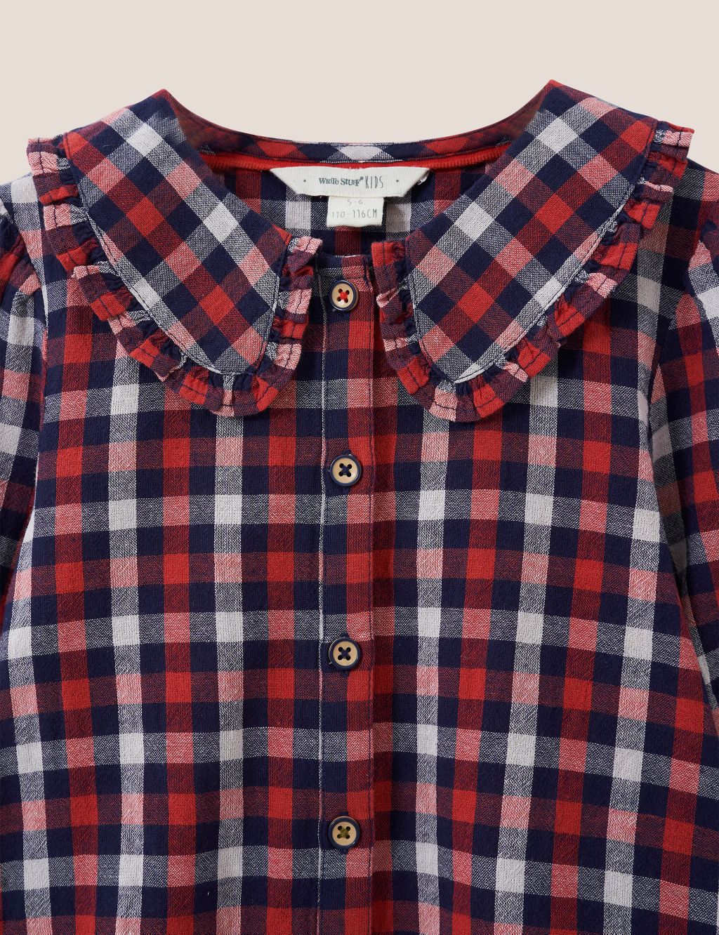 Pure Cotton Checked Blouse (3-10 Yrs) image 4