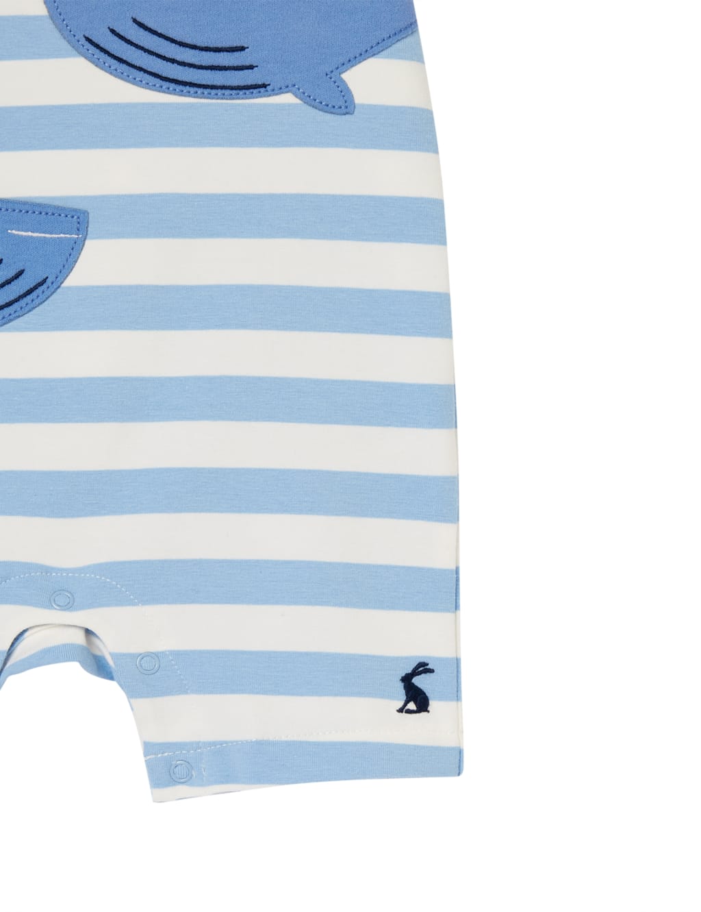 Cotton Rich Striped Whale Romper (0-2 Yrs) image 5