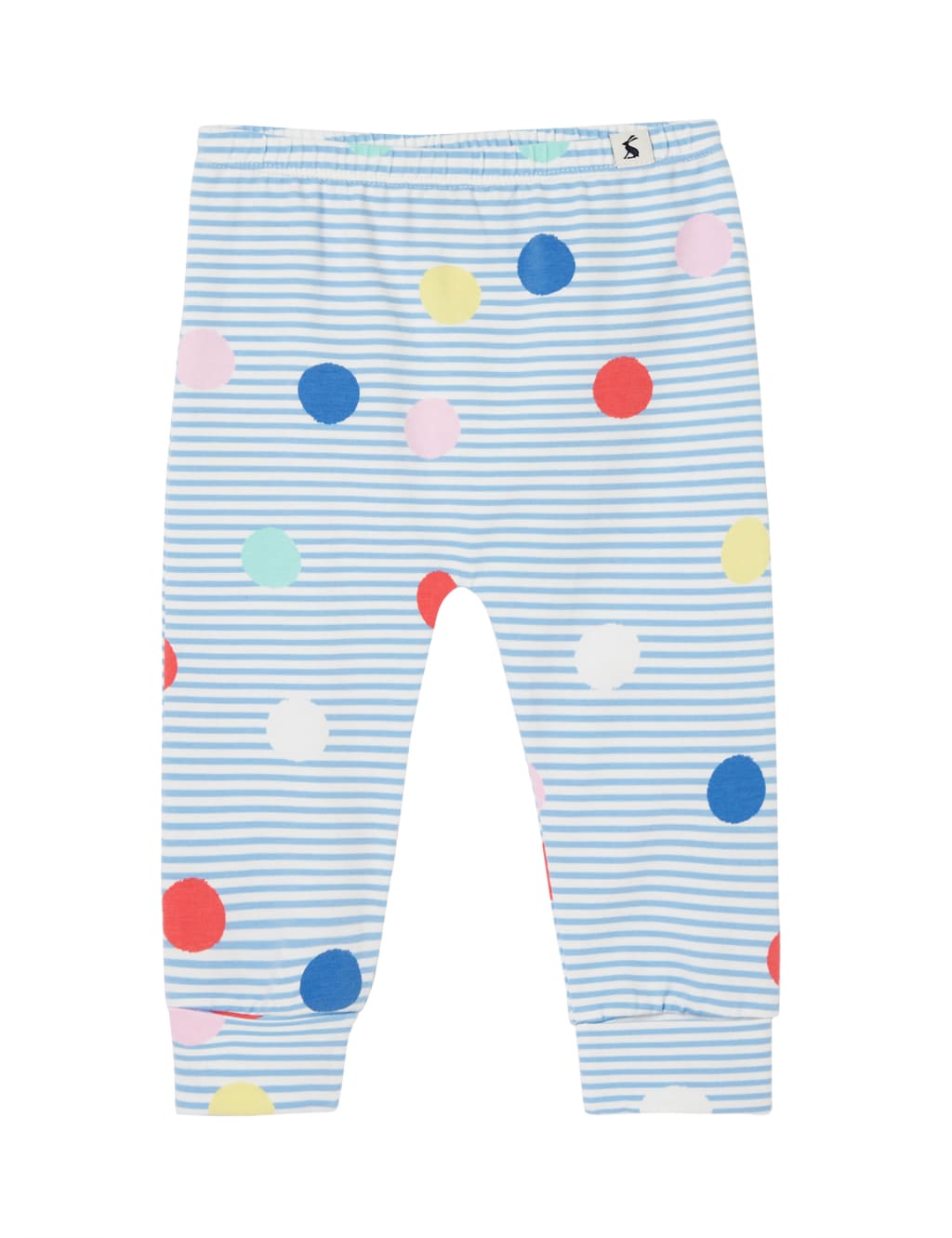 Pure Cotton Striped Spot Leggings (0-3 Yrs) image 1