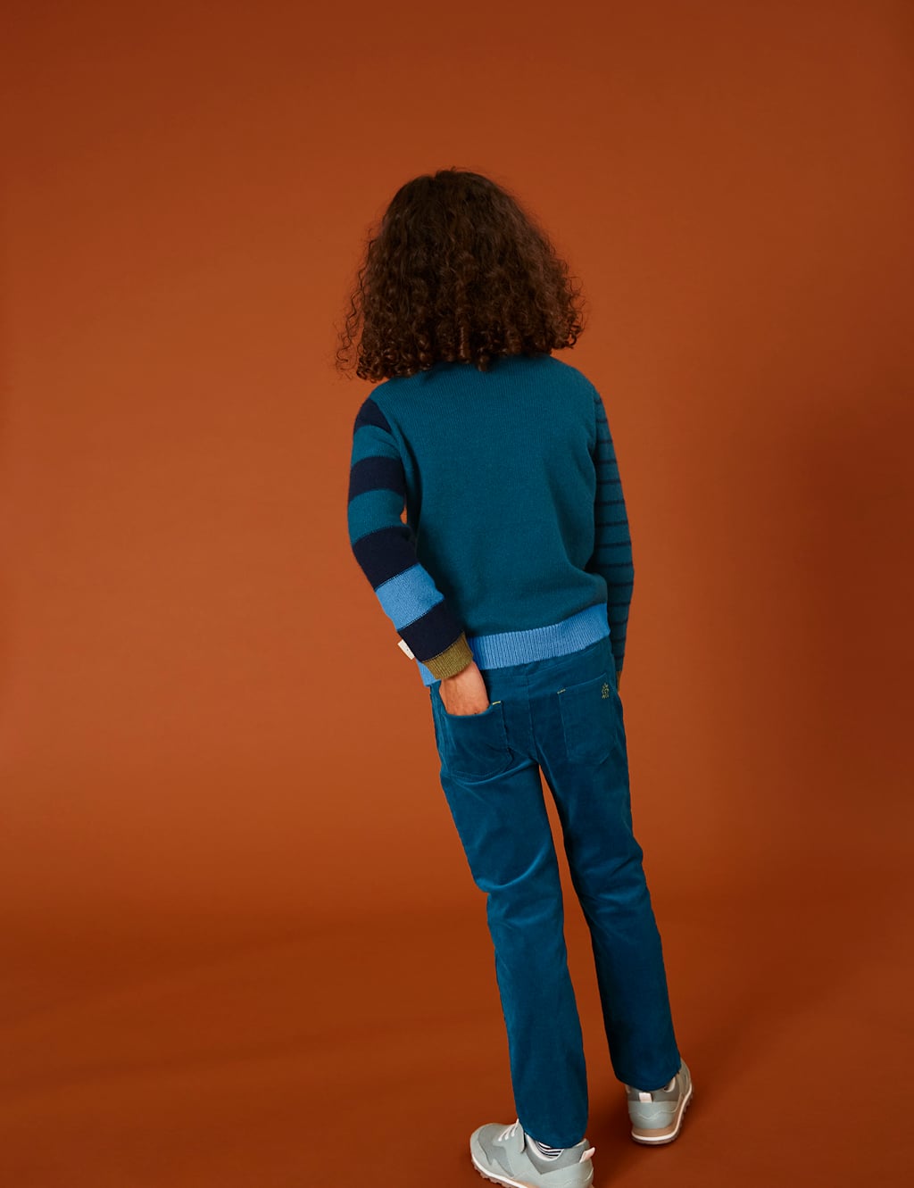Cotton Rich Striped Jumper (3-10 Yrs) image 2