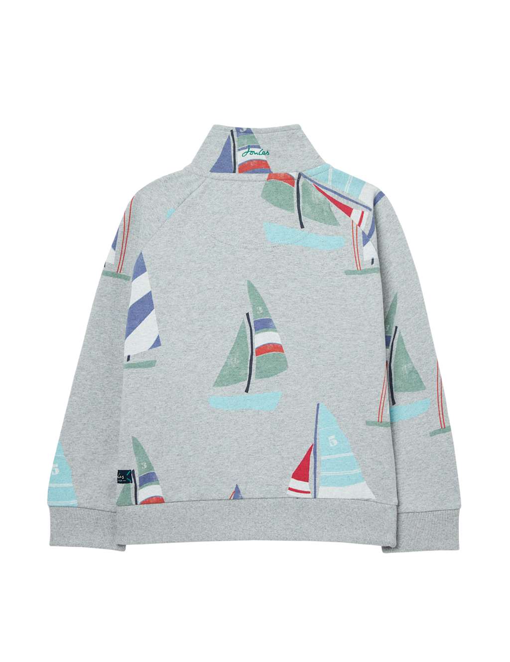 Pure Cotton Boat Print Half Zip Sweatshirt (2-8 Yrs) image 5