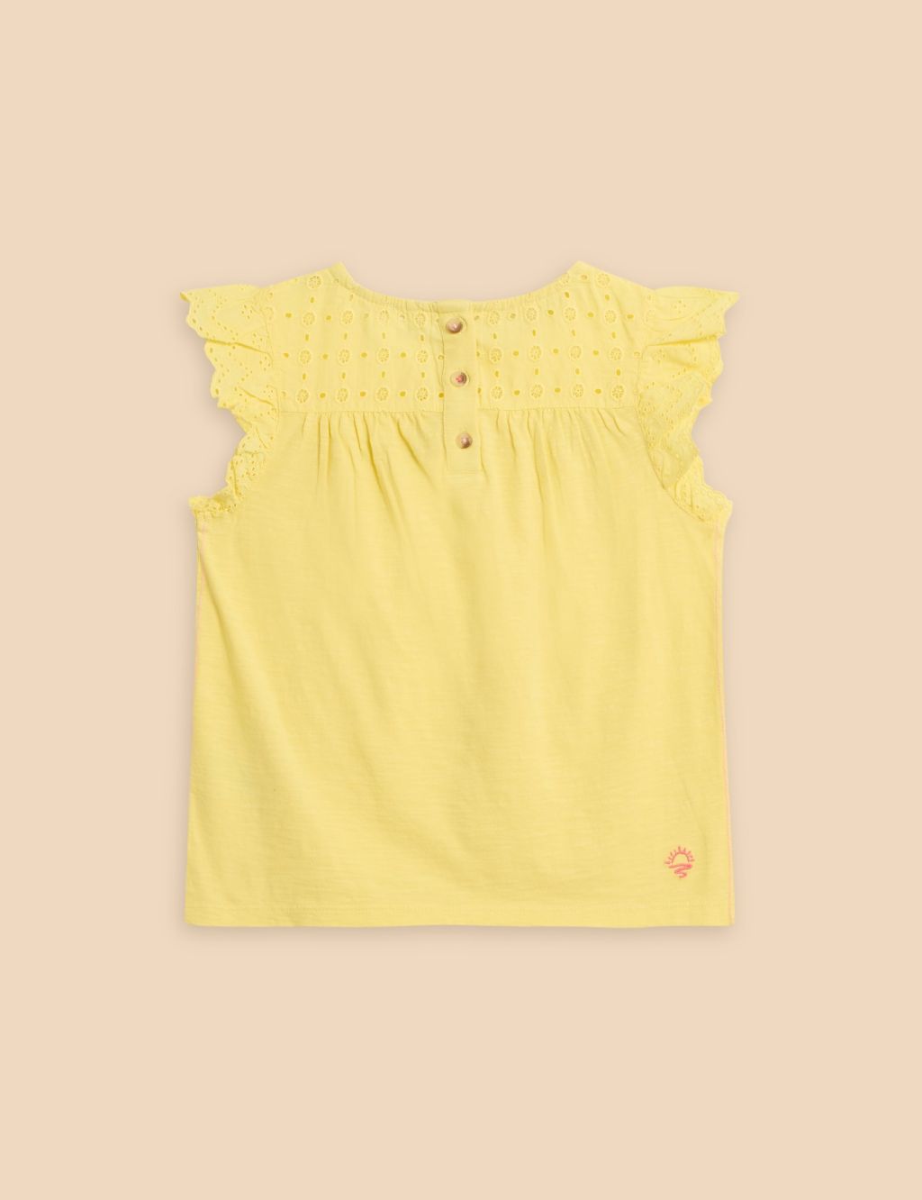 Pure Cotton Embroidered Top (3-10 Yrs)