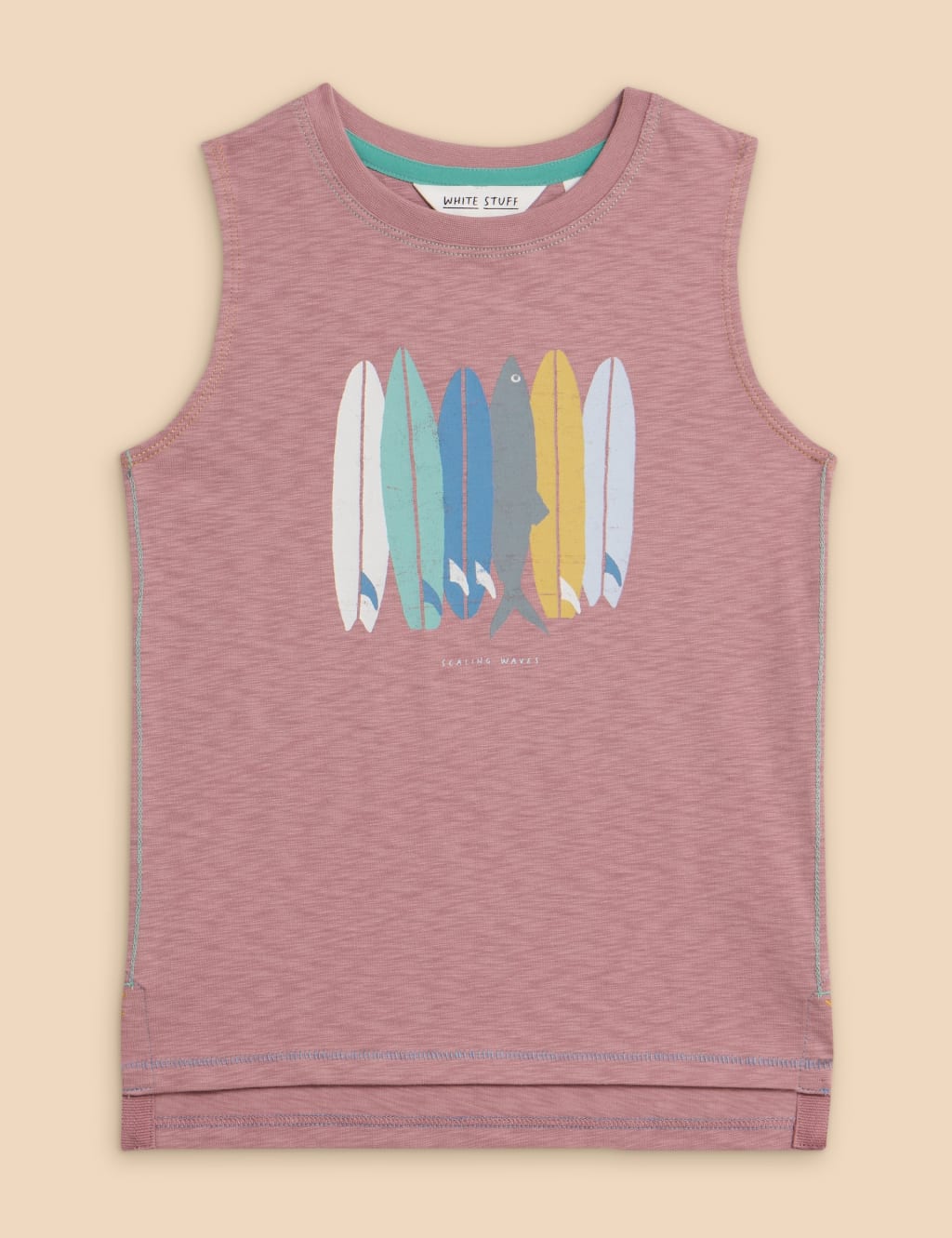 Pure Cotton Surfboard Graphic Vest (3-10 Yrs)