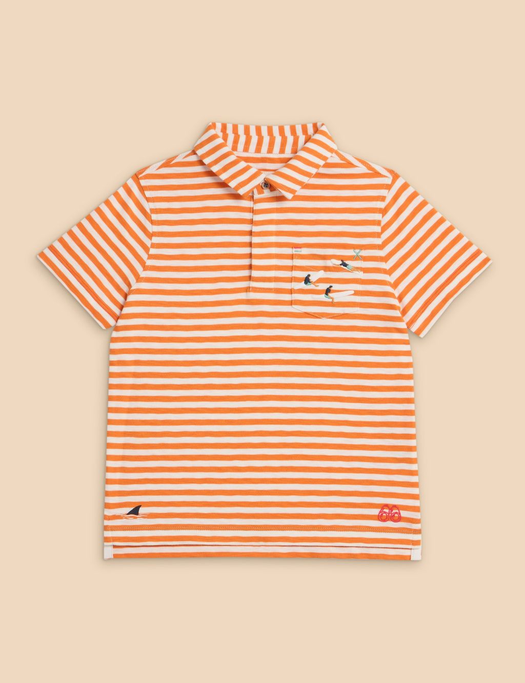 Pure Cotton Striped Polo Shirt (3-10 Yrs)
