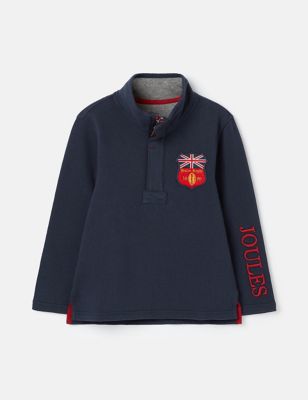 Joules Boys Pure Cotton Half Zip Sweatshirt (2-12 Yrs) - 9y - Navy, Navy