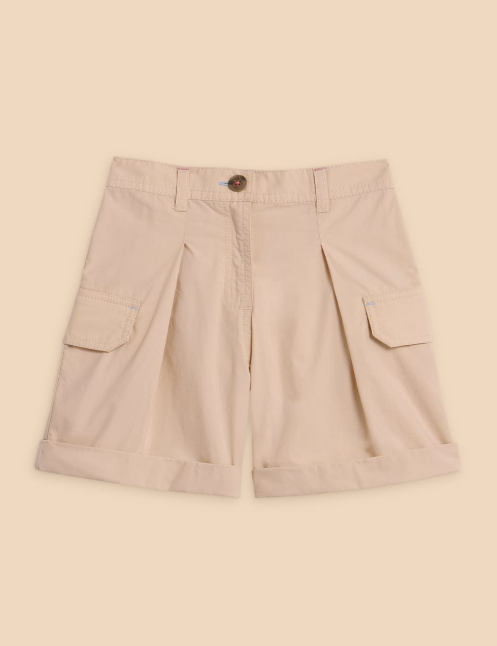 Pure Cotton Cargo Shorts (3-10 Yrs)